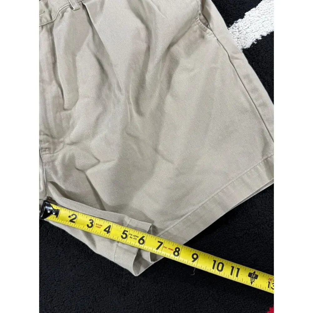 VINTAGE Polo Ralph Lauren Shorts Mens 40x6 Tan Chino Andrew Short Cotton Beach